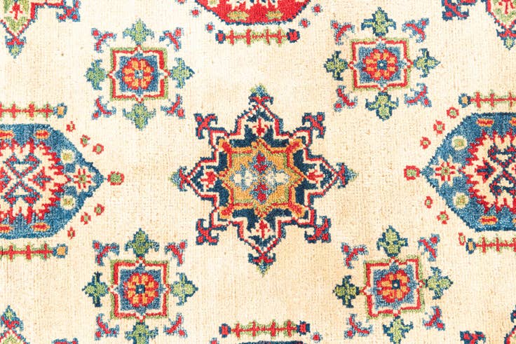 Detail image of 4' 2 x 6' 2 Hand Knotted Kazak Rug
