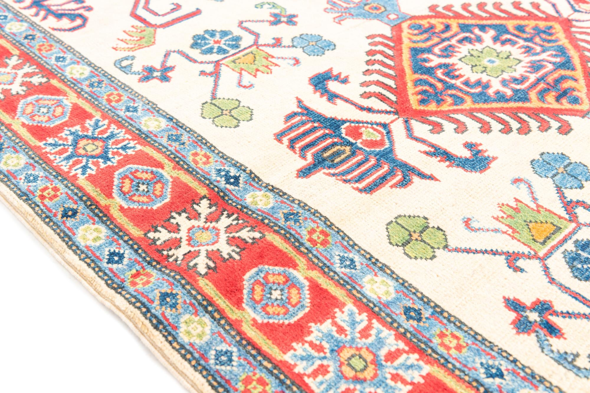 4' x 6' Hand Knotted Kazak Rug