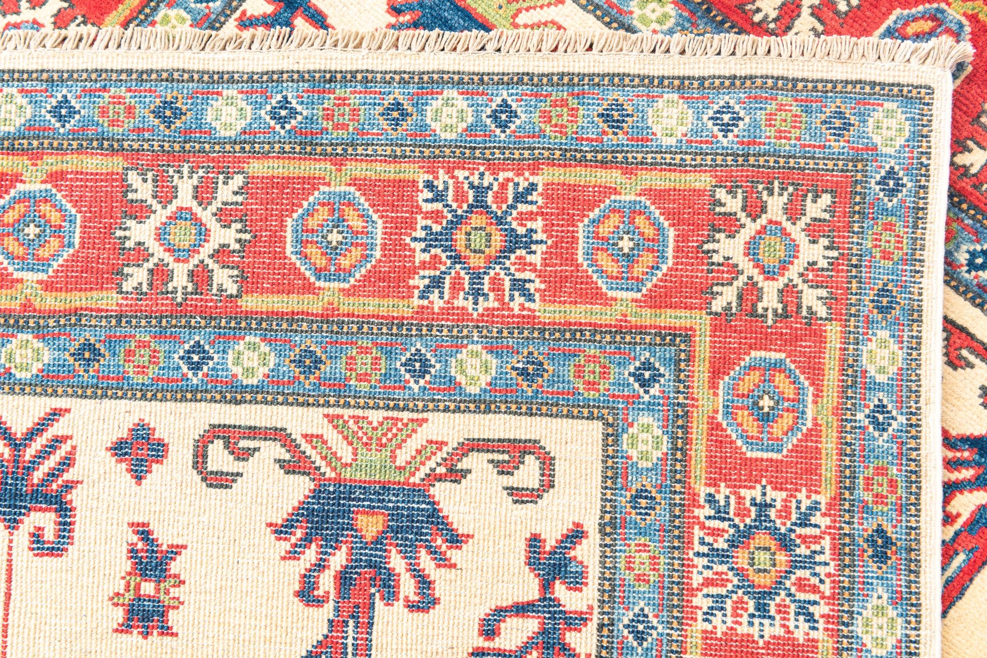 4' x 6' Hand Knotted Kazak Rug