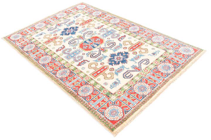 4' x 6' 1 Hand Knotted Kazak Rug