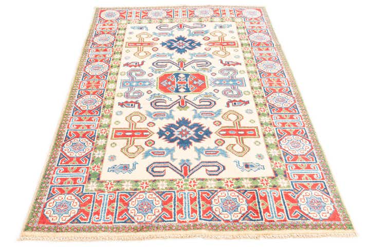 4' x 6' 1 Hand Knotted Kazak Rug