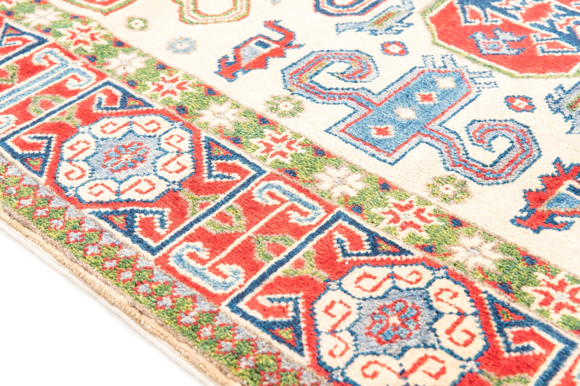 4' x 6' 1 Hand Knotted Kazak Rug