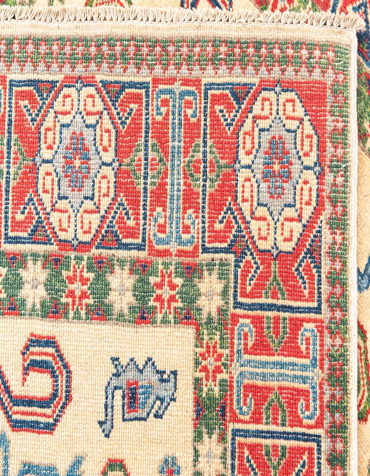 Detail image of 4' x 6' 1  Hand Knotted Kazak Rug