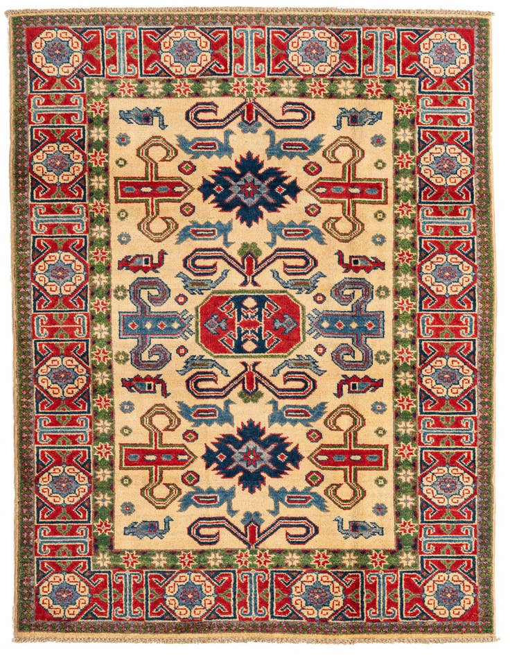 Detail image of 4' x 6' 1 Hand Knotted Kazak Rug