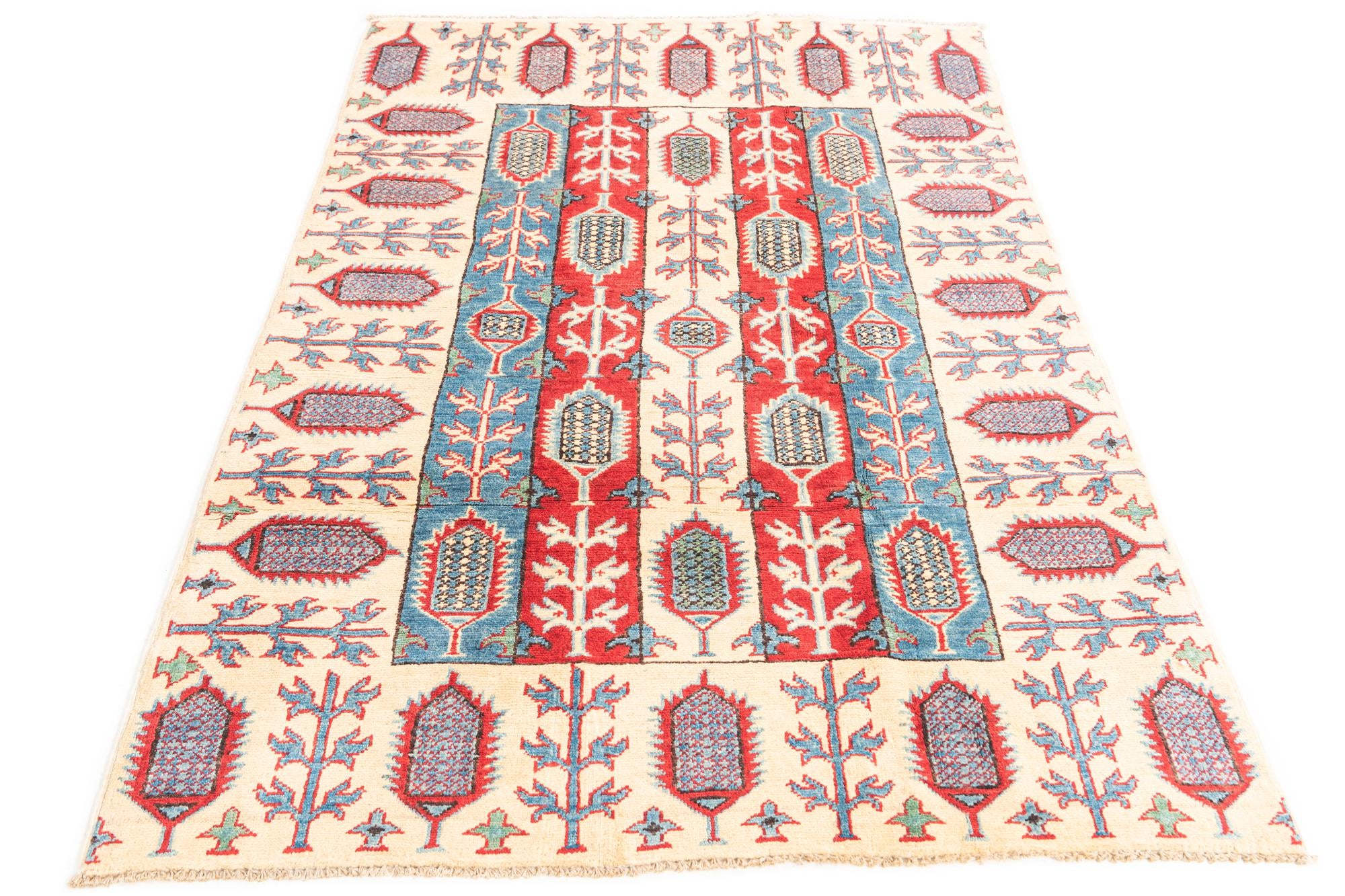 4' x 5' 10 Hand Knotted Kazak Rug