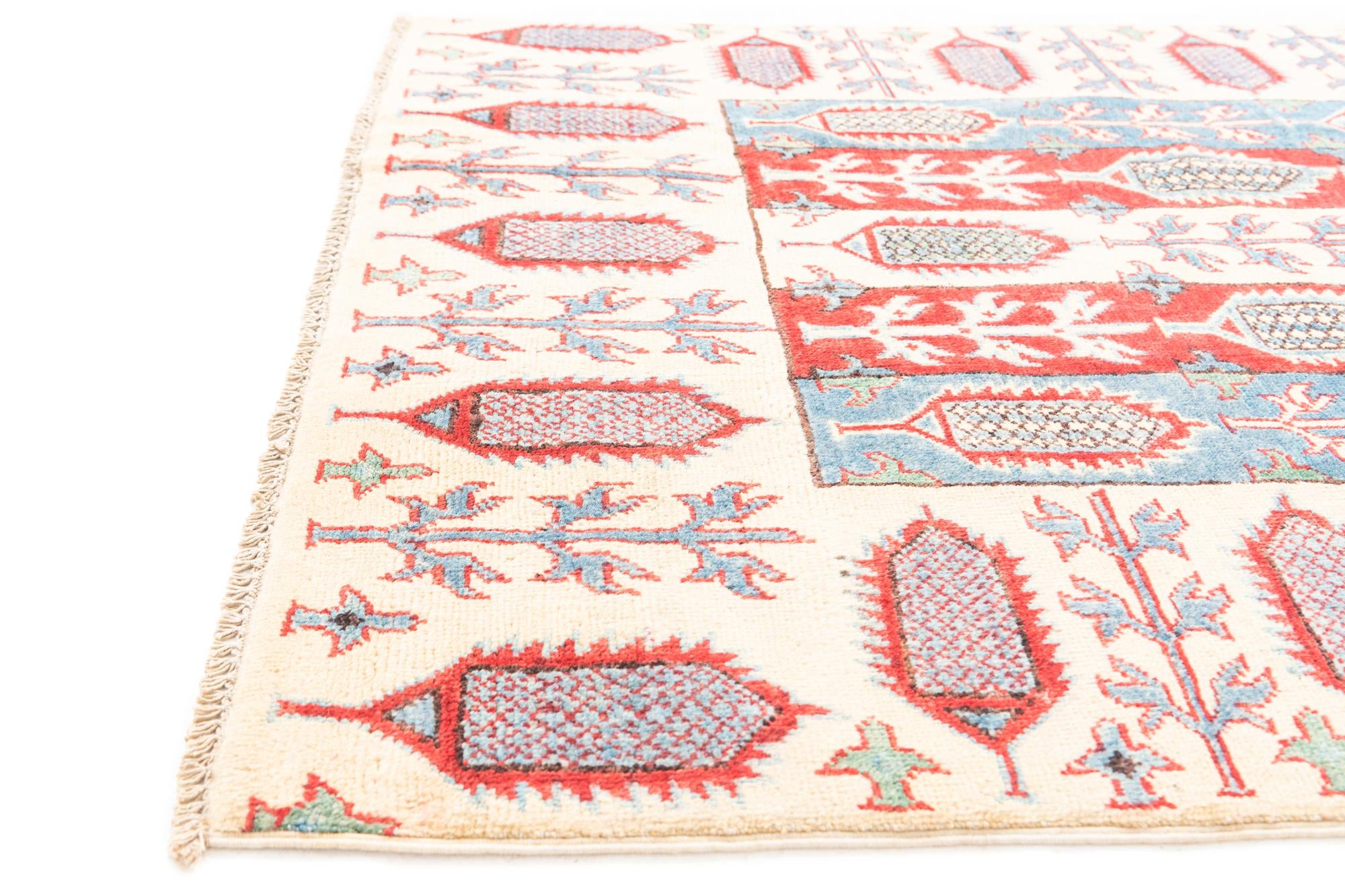 4' x 5' 10 Hand Knotted Kazak Rug