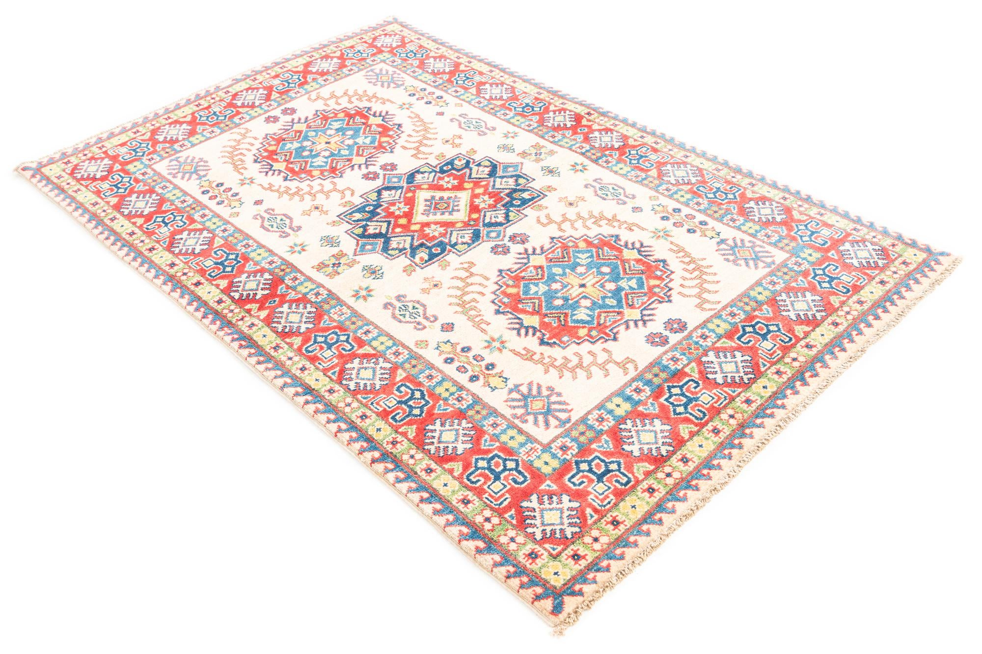 4' x 6' 1 Hand Knotted Kazak Rug