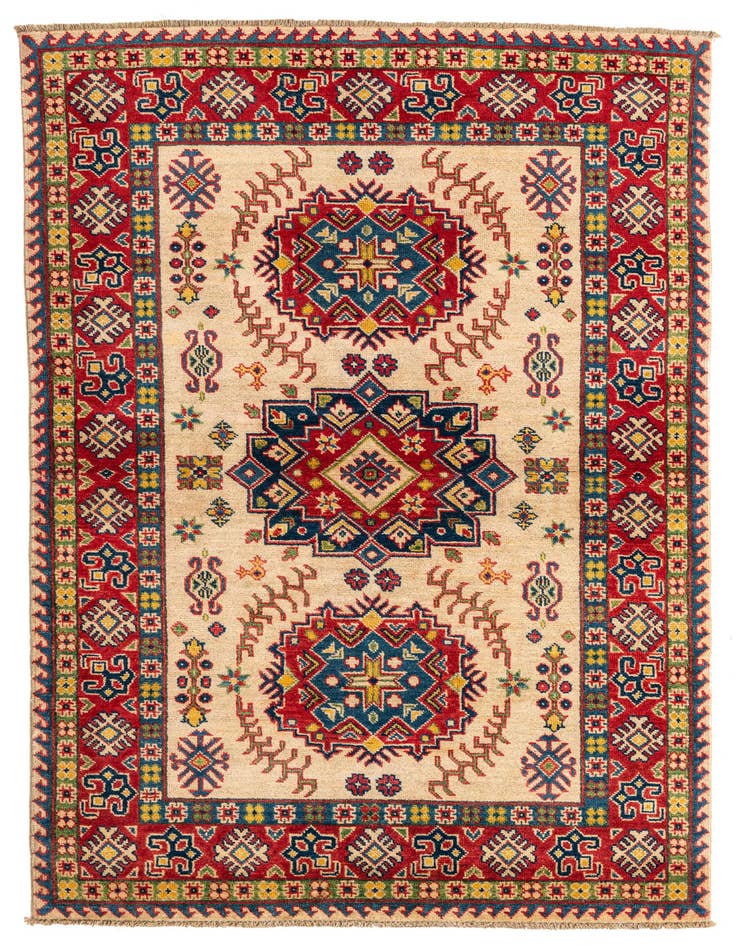 Detail image of 4' x 6' 1 Hand Knotted Kazak Rug