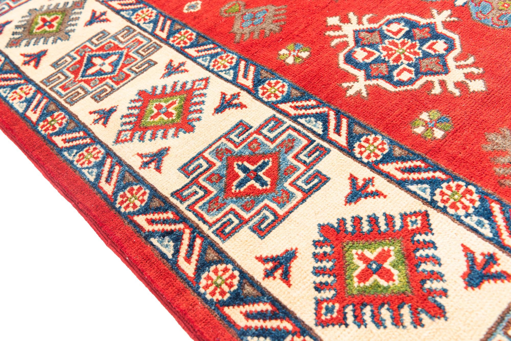 5' 8 x 7' 9 Hand Knotted Kazak Rug