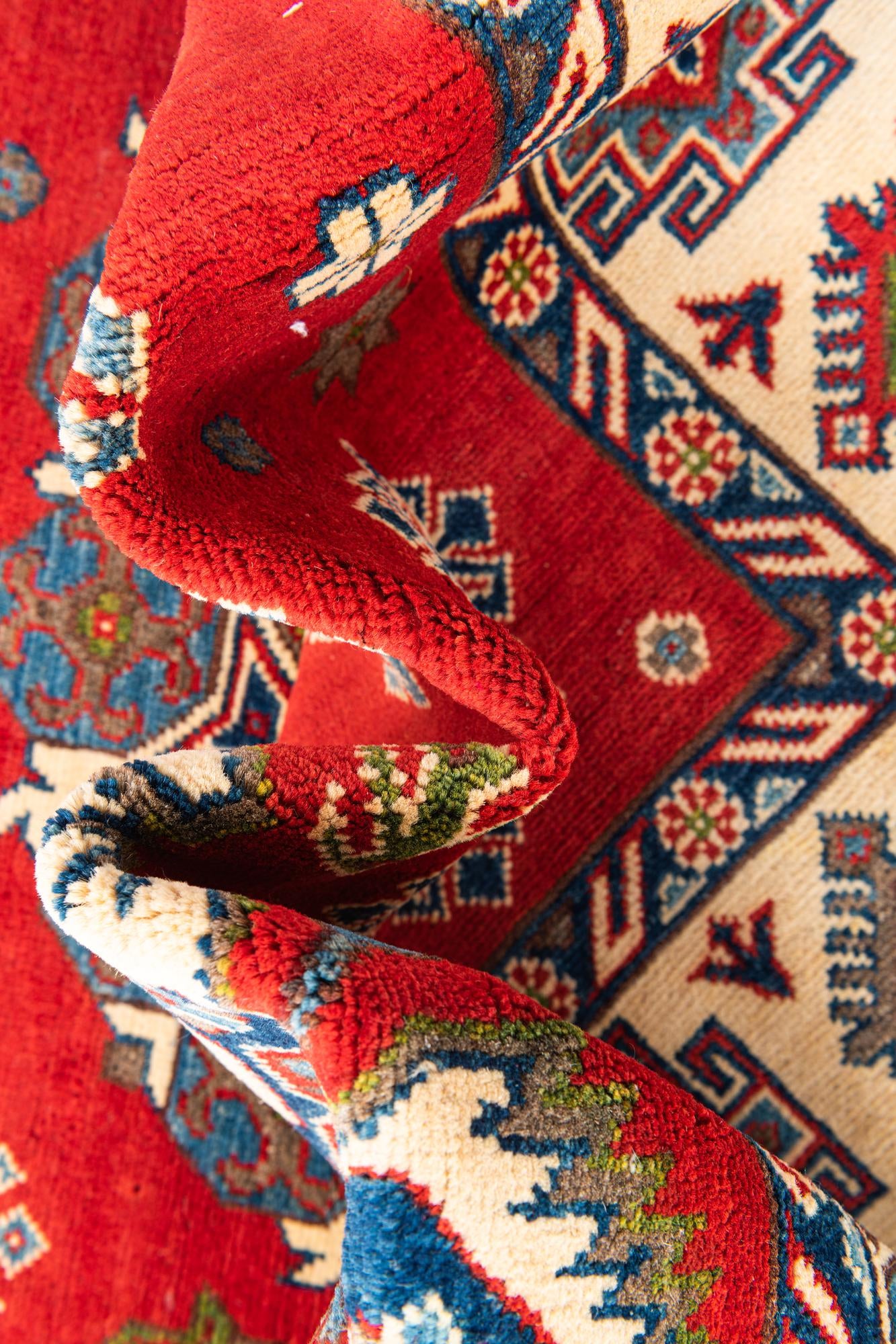 5' 8 x 7' 9 Hand Knotted Kazak Rug