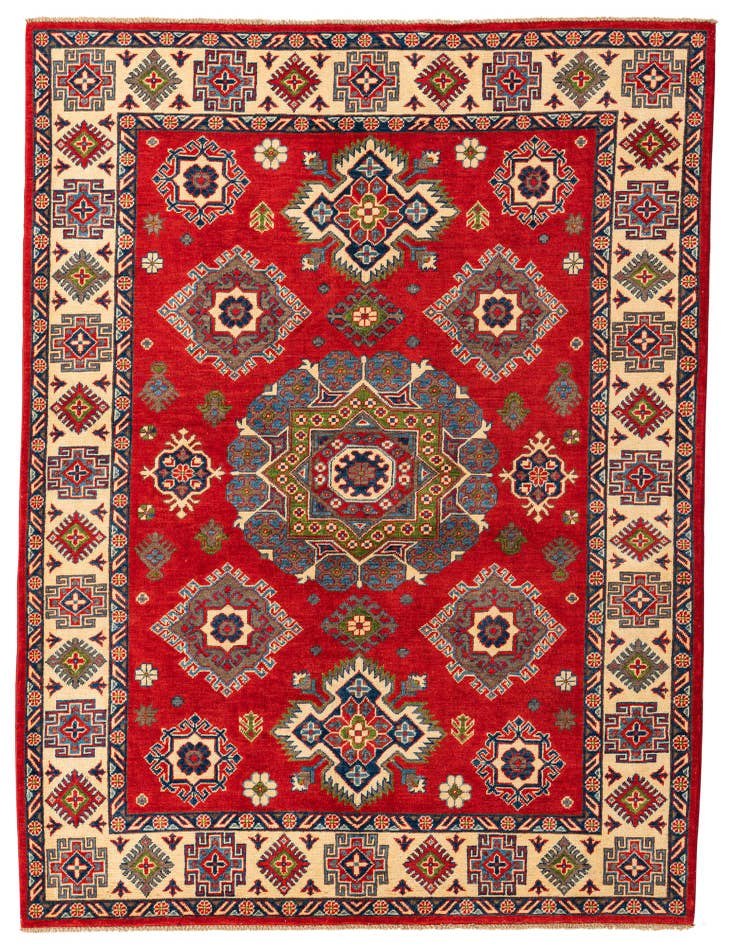 Detail image of 5' 8 x 7' 9 Hand Knotted Kazak Rug