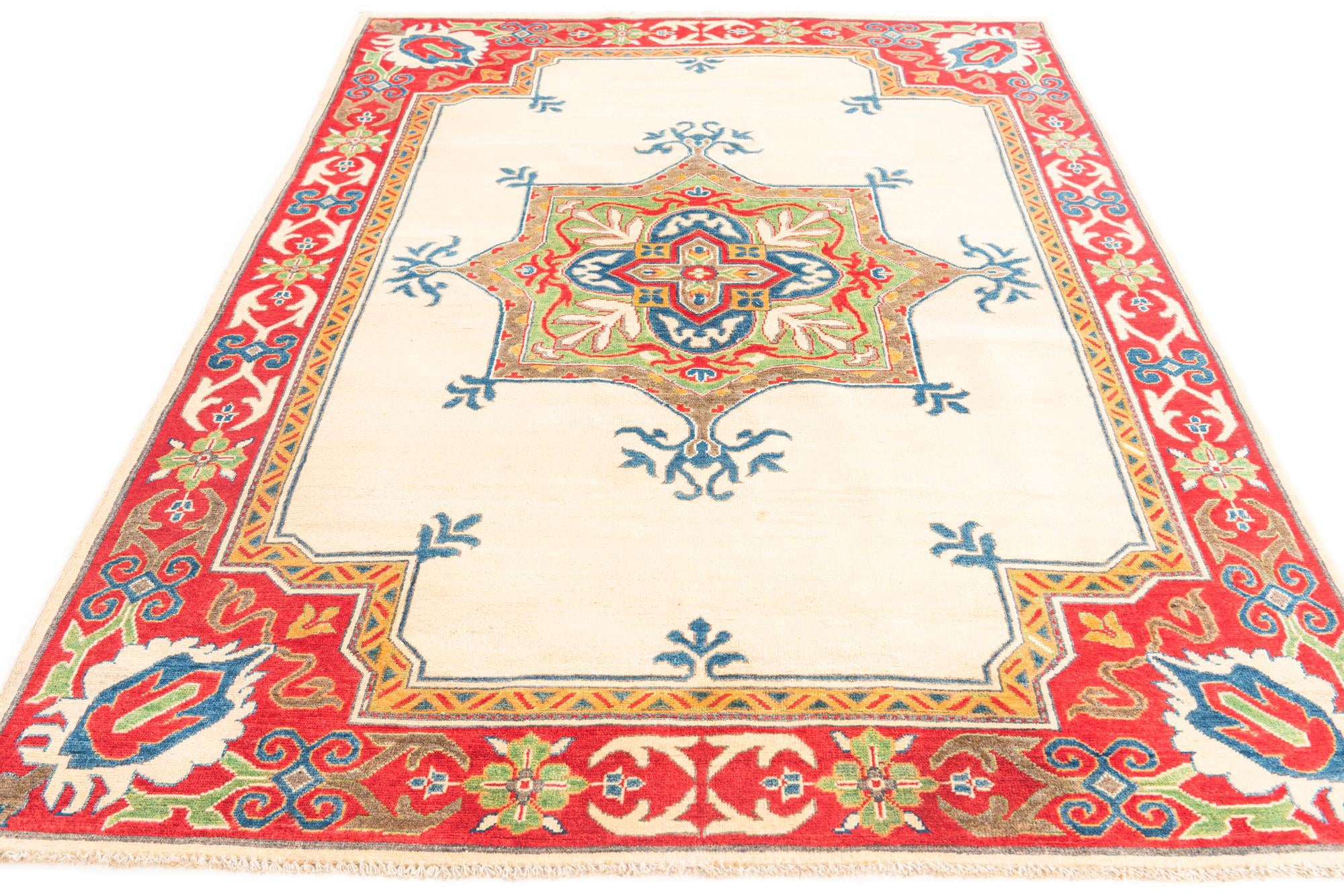 5' 6 x 7' 8 Hand Knotted Kazak Rug