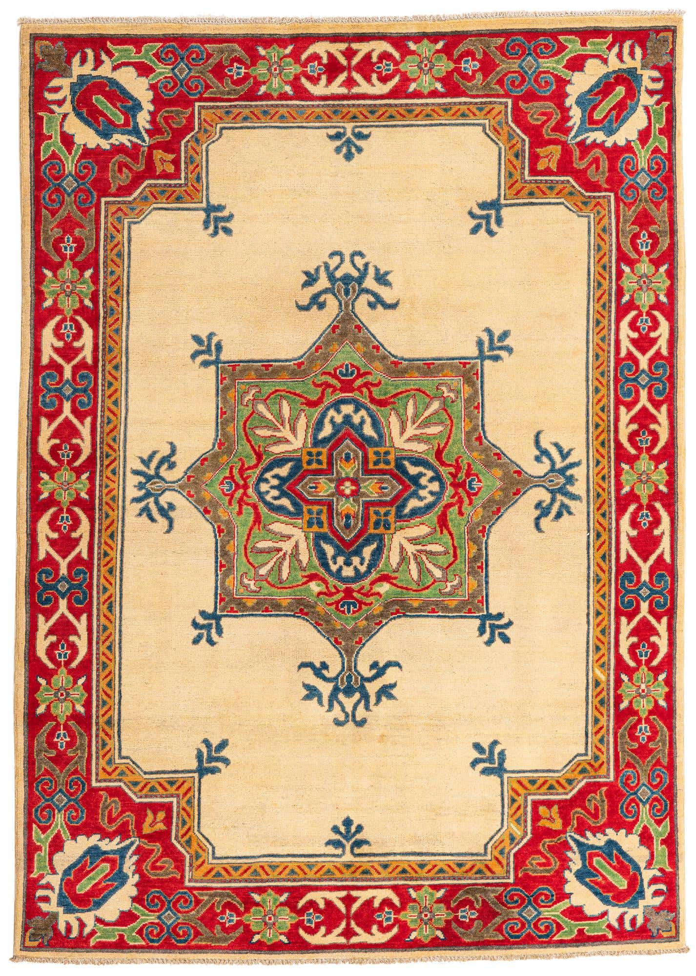 5' 6 x 7' 8 Hand Knotted Kazak Rug