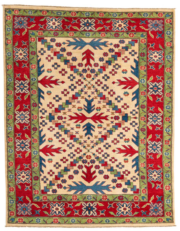 Detail image of 5' 7 x 9' Hand Knotted Kazak Rug