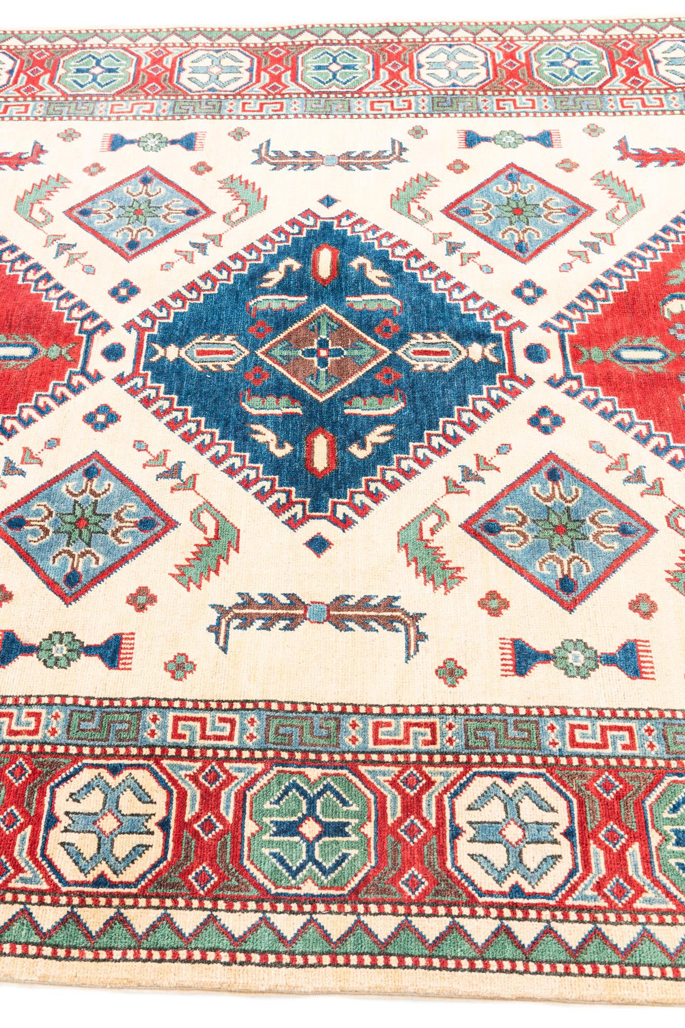 5' 7 x 7' 10 Hand Knotted Kazak Rug