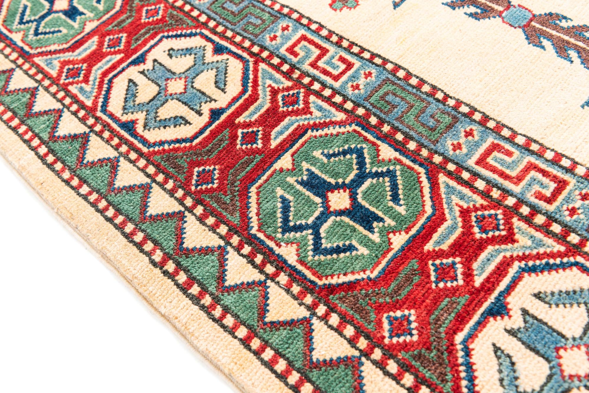 5' 7 x 7' 10 Hand Knotted Kazak Rug