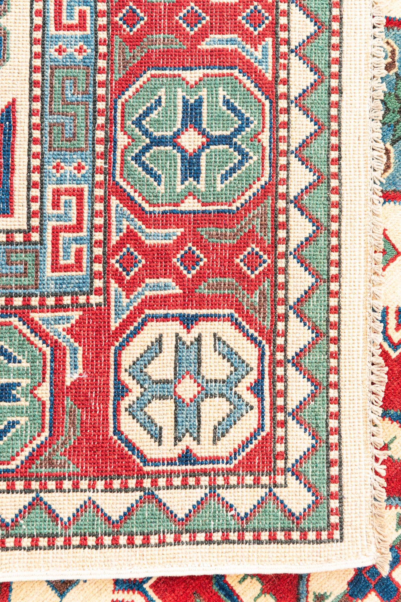 5' 7 x 7' 10 Hand Knotted Kazak Rug