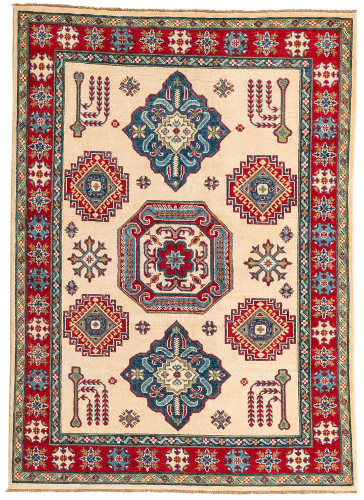 5' 6 x 7' 7 Hand Knotted Kazak Rug
