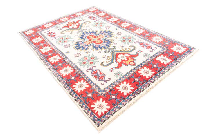 5' 8 x 8' Hand Knotted Kazak Rug