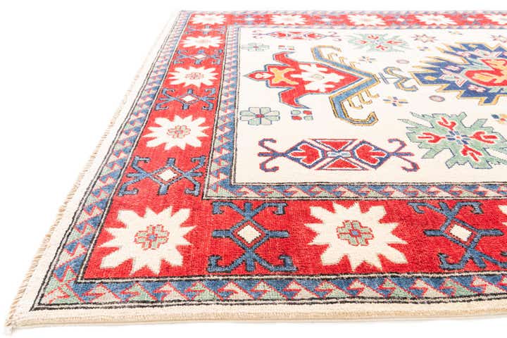 5' 8 x 8' Hand Knotted Kazak Rug