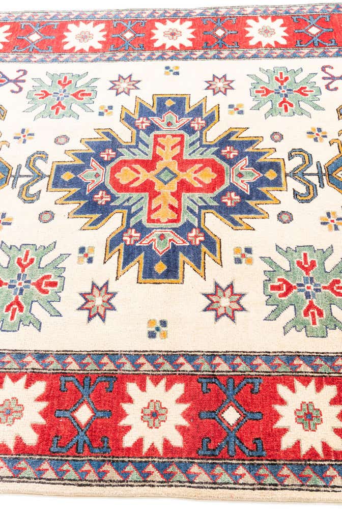5' 8 x 8' Hand Knotted Kazak Rug