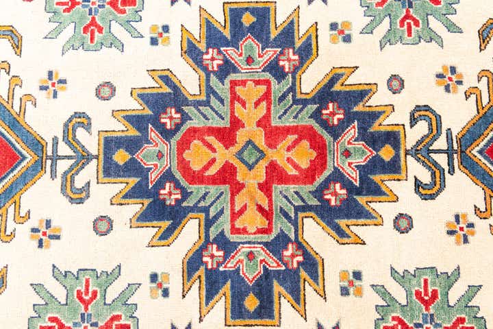 5' 8 x 8' Hand Knotted Kazak Rug