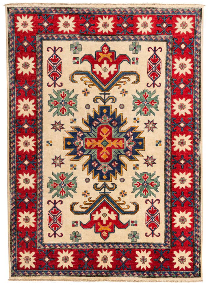 5' 8 x 8' Hand Knotted Kazak Rug