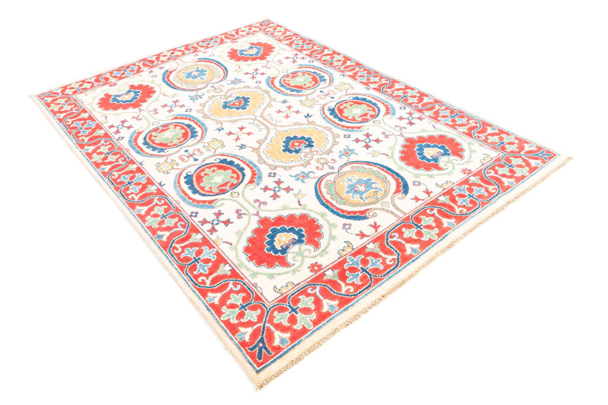 5' x 7' Hand Knotted Kazak Rug