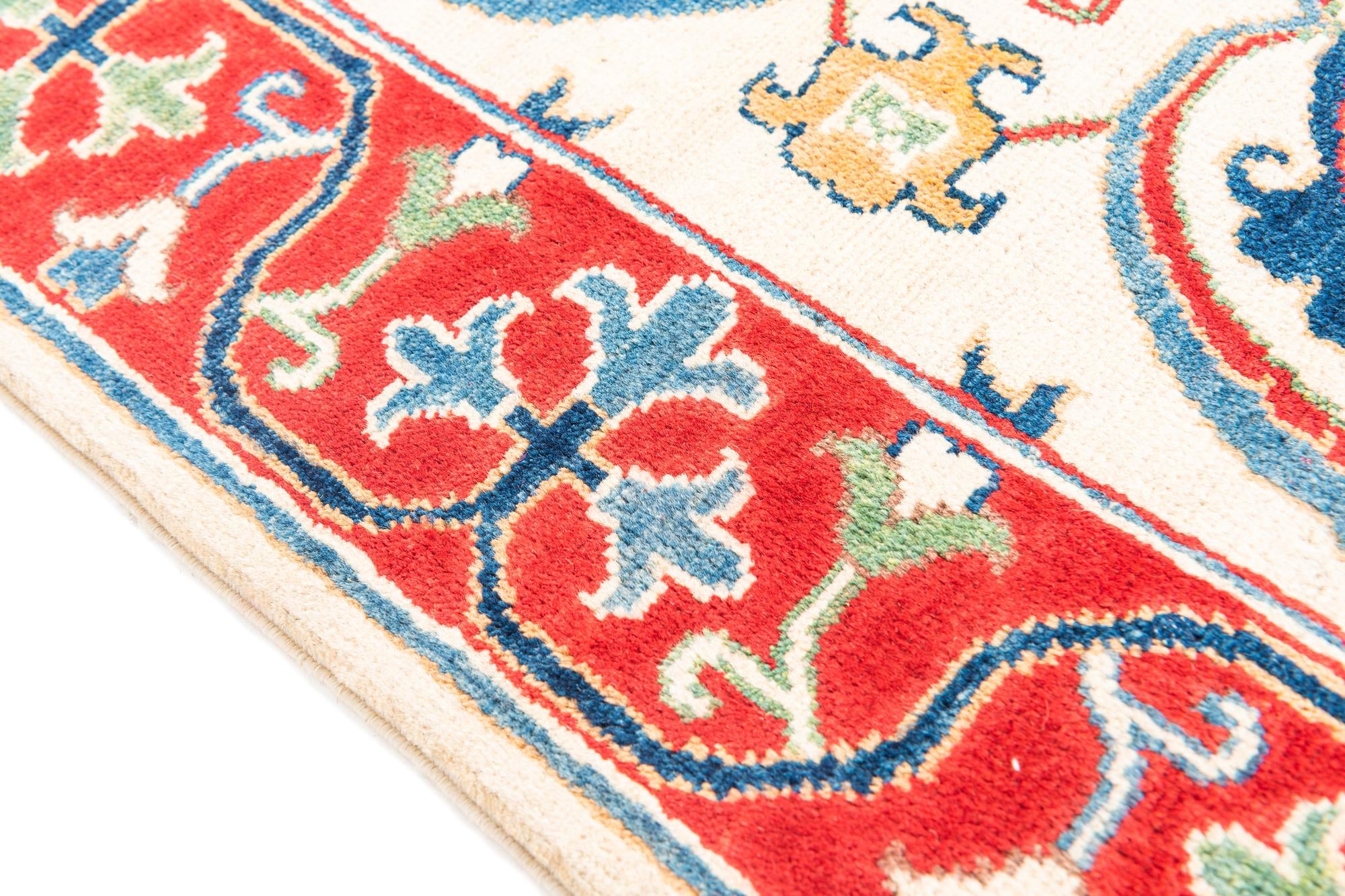 5' x 7' Hand Knotted Kazak Rug