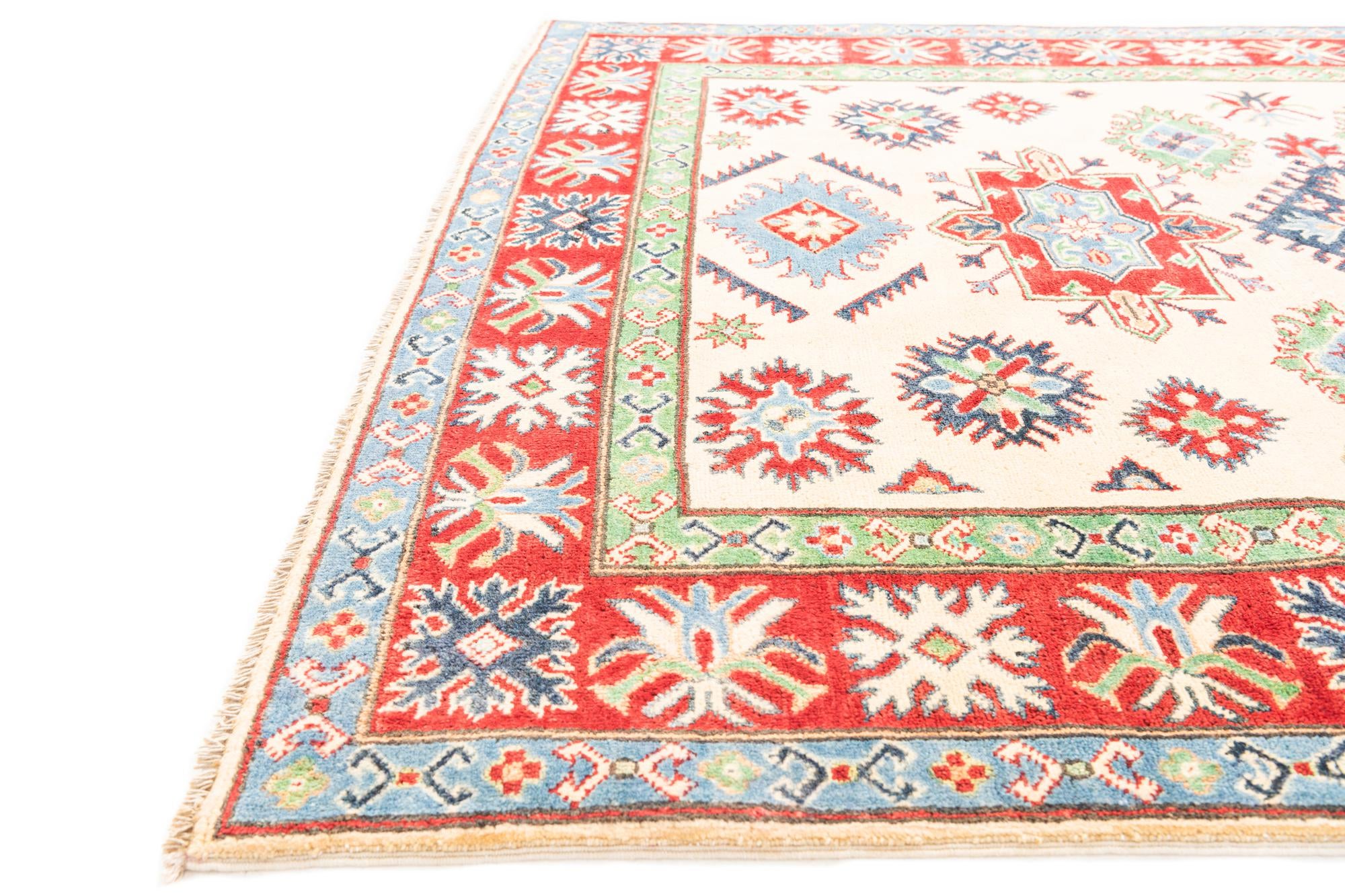 5' x 6' 8 Hand Knotted Kazak Rug