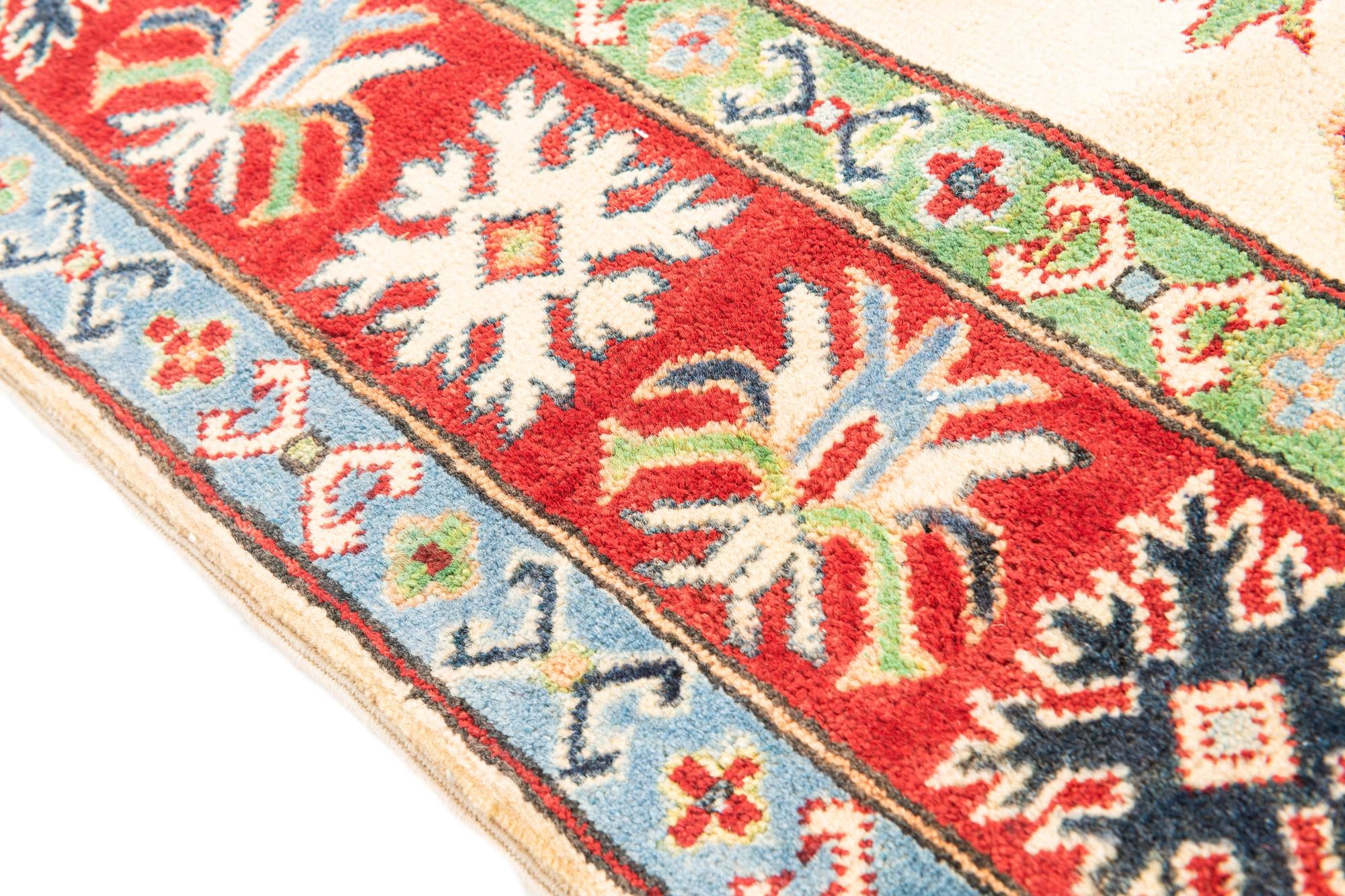 5' x 6' 8 Hand Knotted Kazak Rug