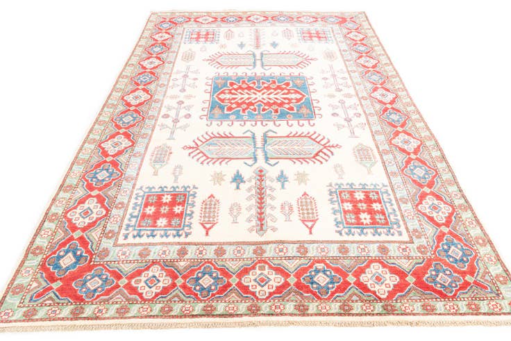 Detail image of 6' 1 x 9' 3 Hand Knotted Kazak Rug