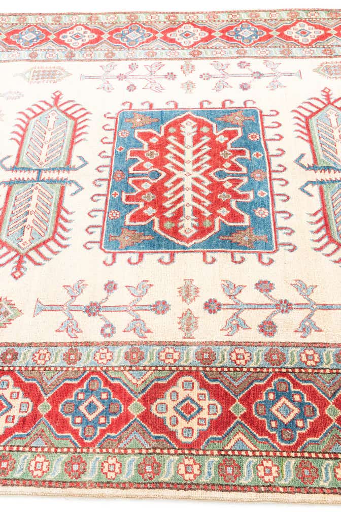 6' 1 x 9' 3 Hand Knotted Kazak Rug