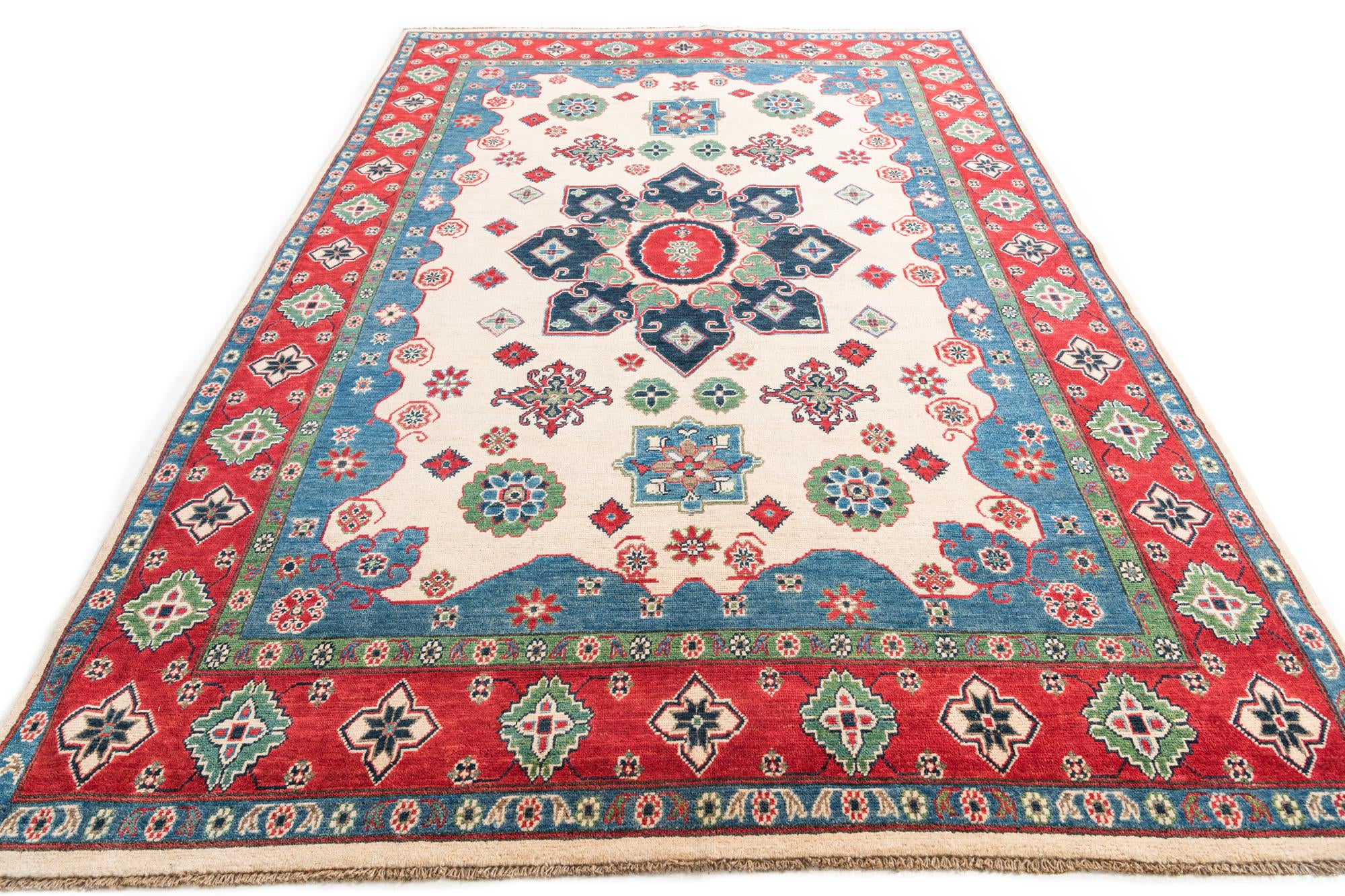 6' 9 x 10' Hand Knotted Kazak Rug