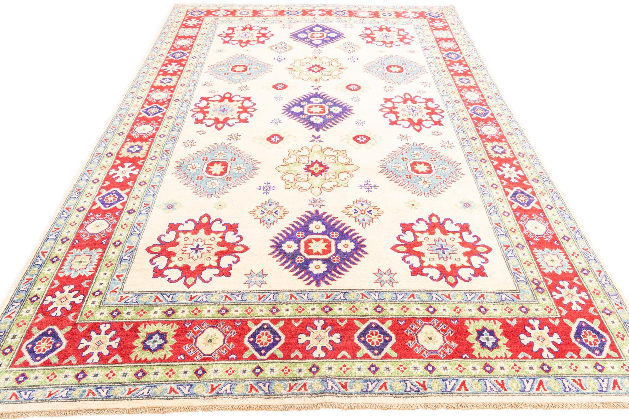 6' 6 x 9' 9 Hand Knotted Kazak Rug