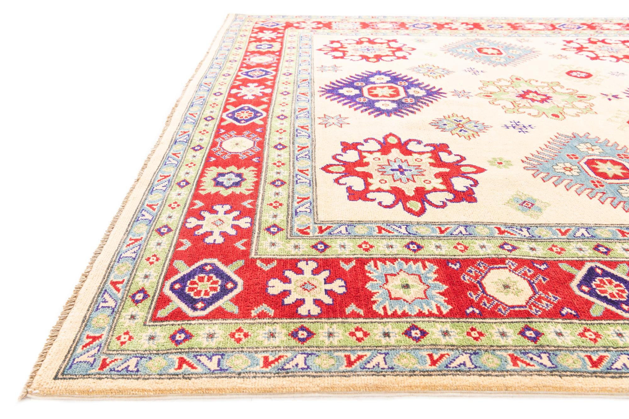 6' 6 x 9' 9 Hand Knotted Kazak Rug