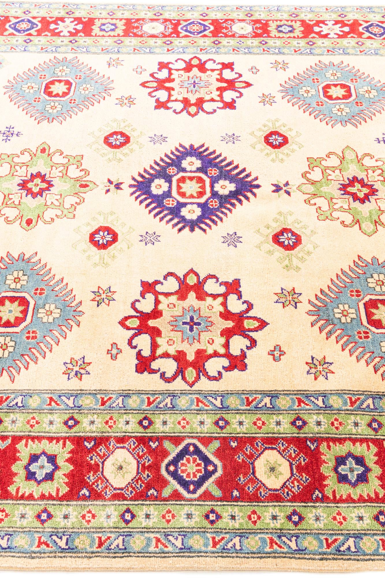 6' 6 x 9' 9 Hand Knotted Kazak Rug
