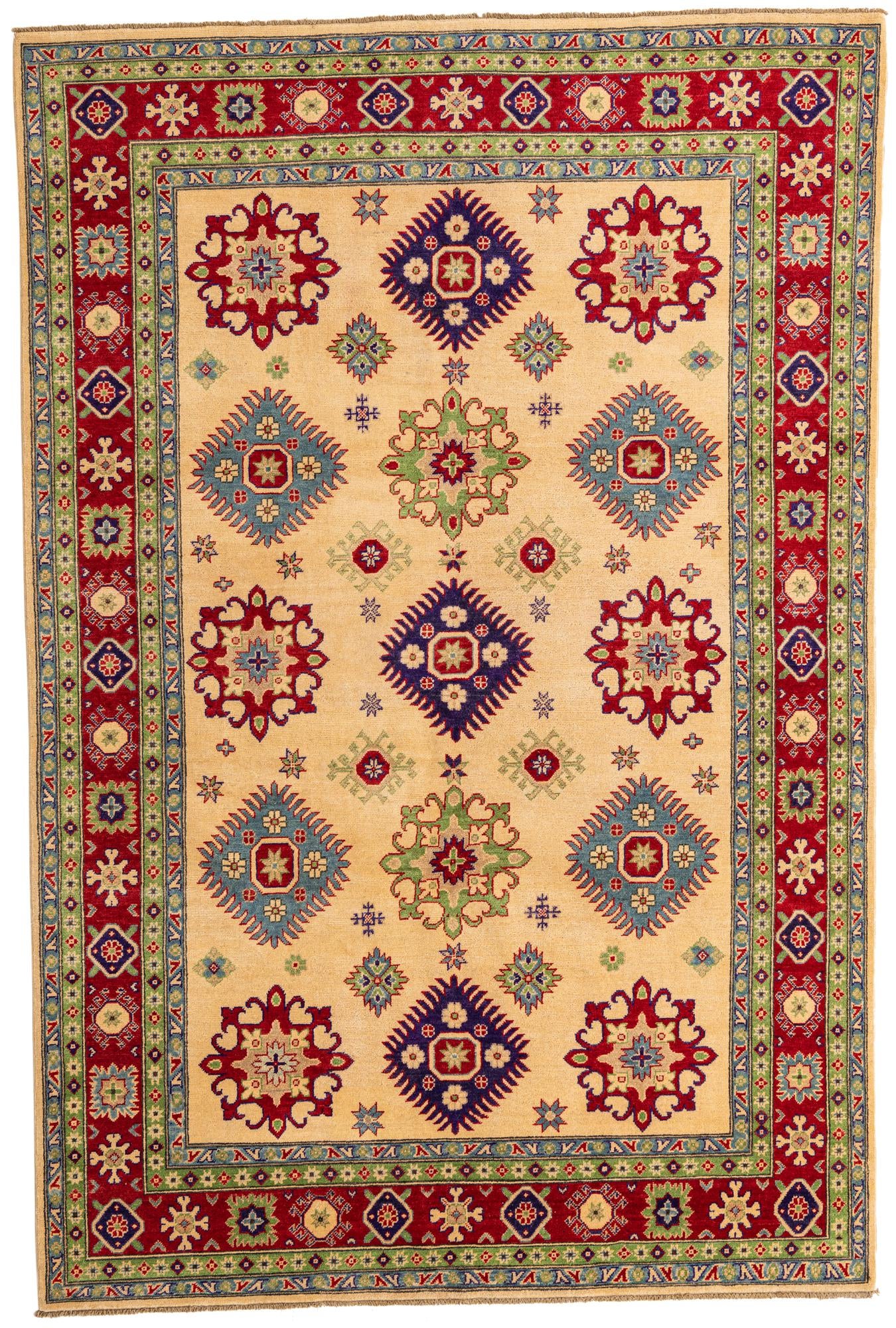 6' 6 x 9' 9 Hand Knotted Kazak Rug
