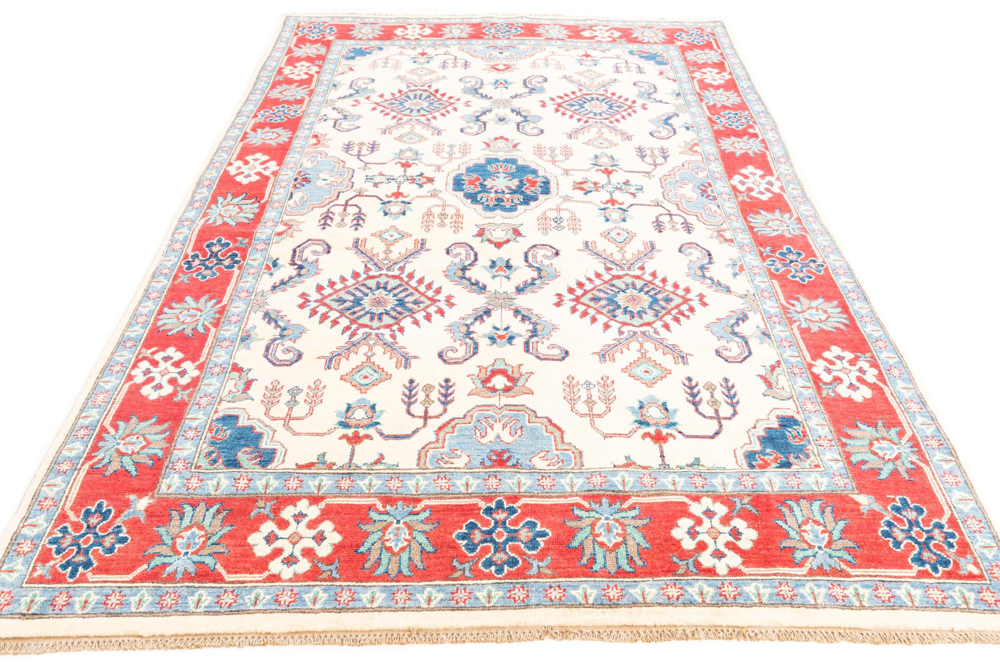 5' 10 x 9' Hand Knotted Kazak Rug