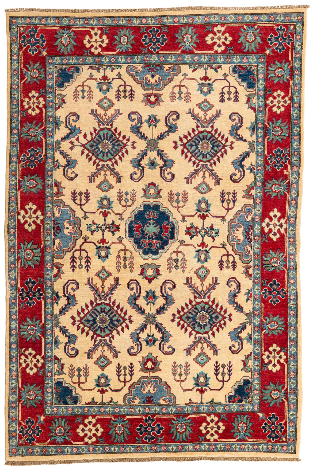 5' 10 x 9' Hand Knotted Kazak Rug