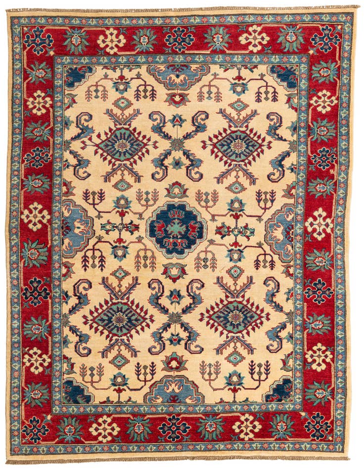 Detail image of 5' 10 x 9' Hand Knotted Kazak Rug