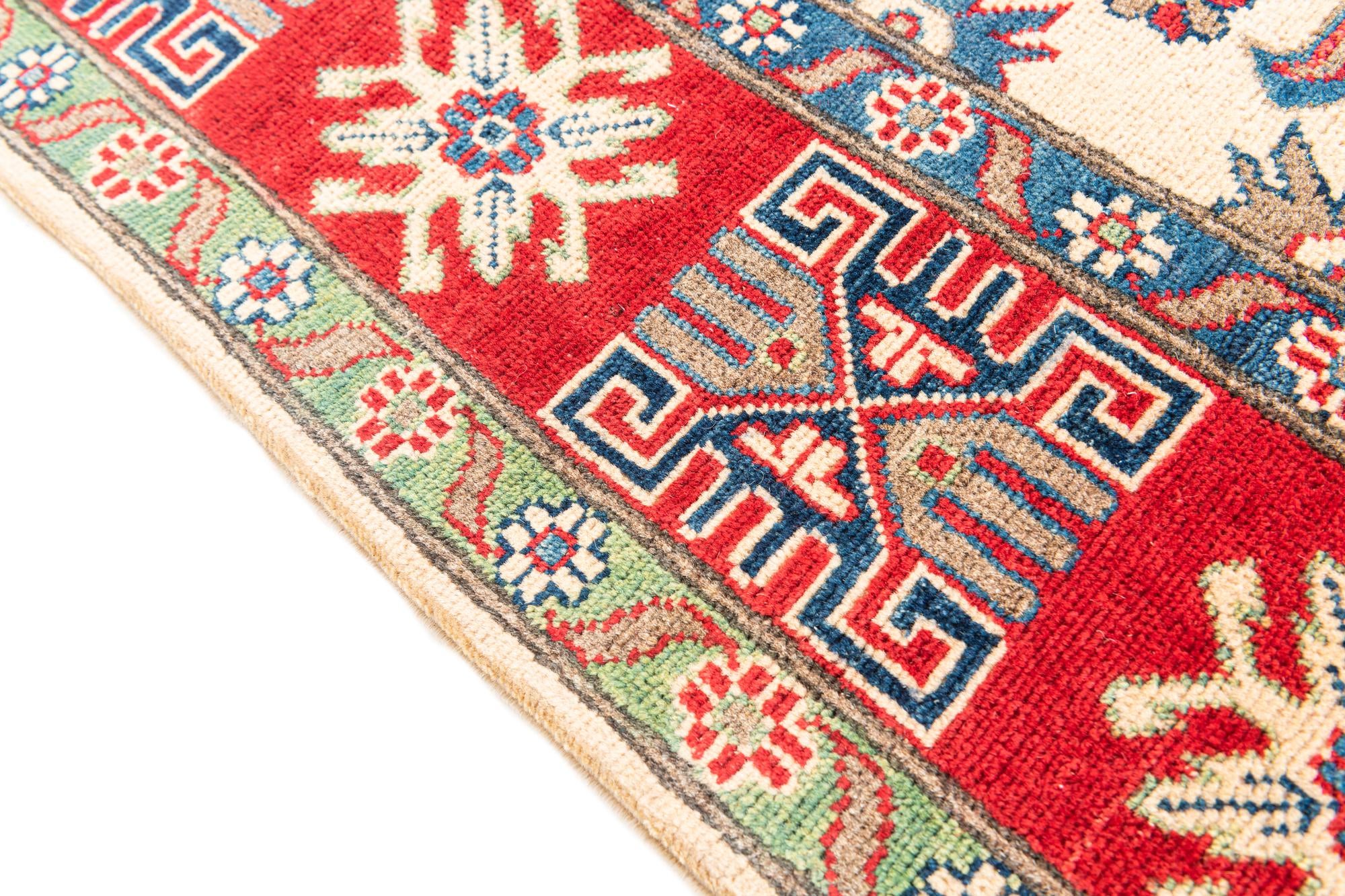 6' x 9' Hand Knotted Kazak Rug