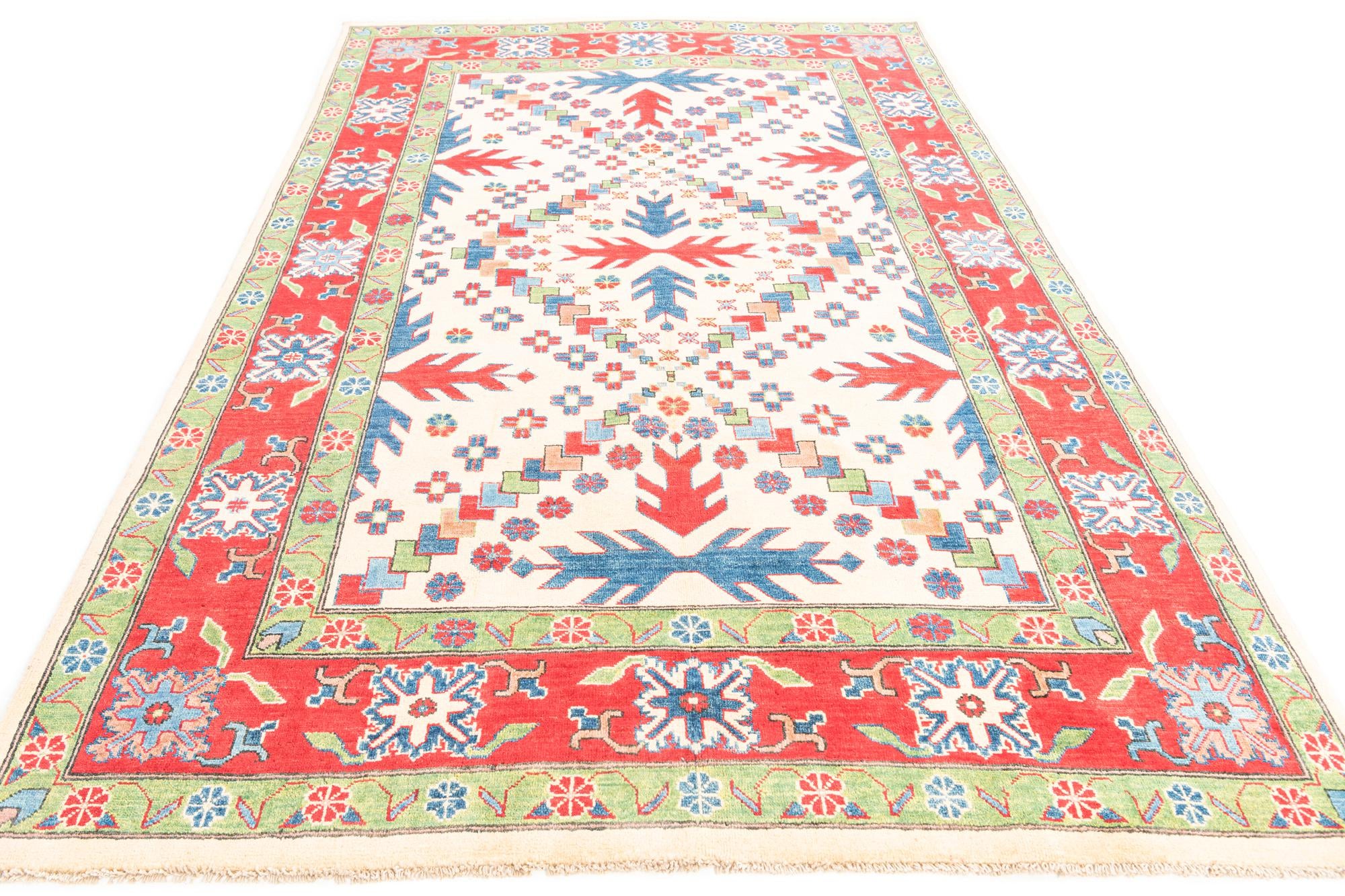 5' 10 x 9' Hand Knotted Kazak Rug
