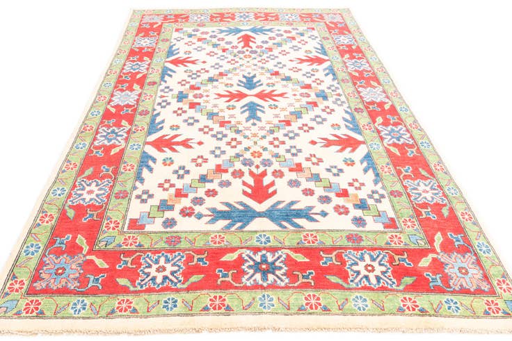 Detail image of 5' 10 x 9' Hand Knotted Kazak Rug