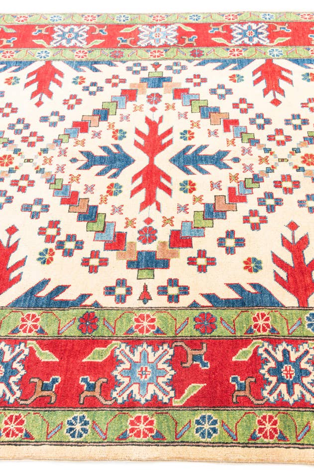 Detail image of 5' 10 x 9' Hand Knotted Kazak Rug