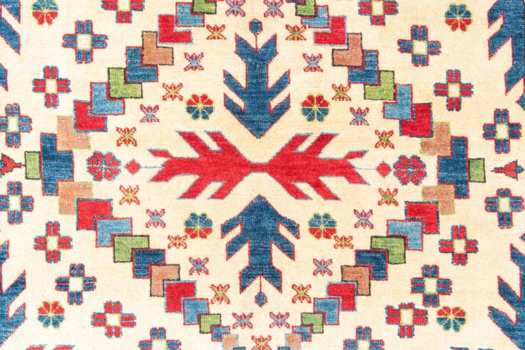 Detail image of 5' 10 x 9' Hand Knotted Kazak Rug