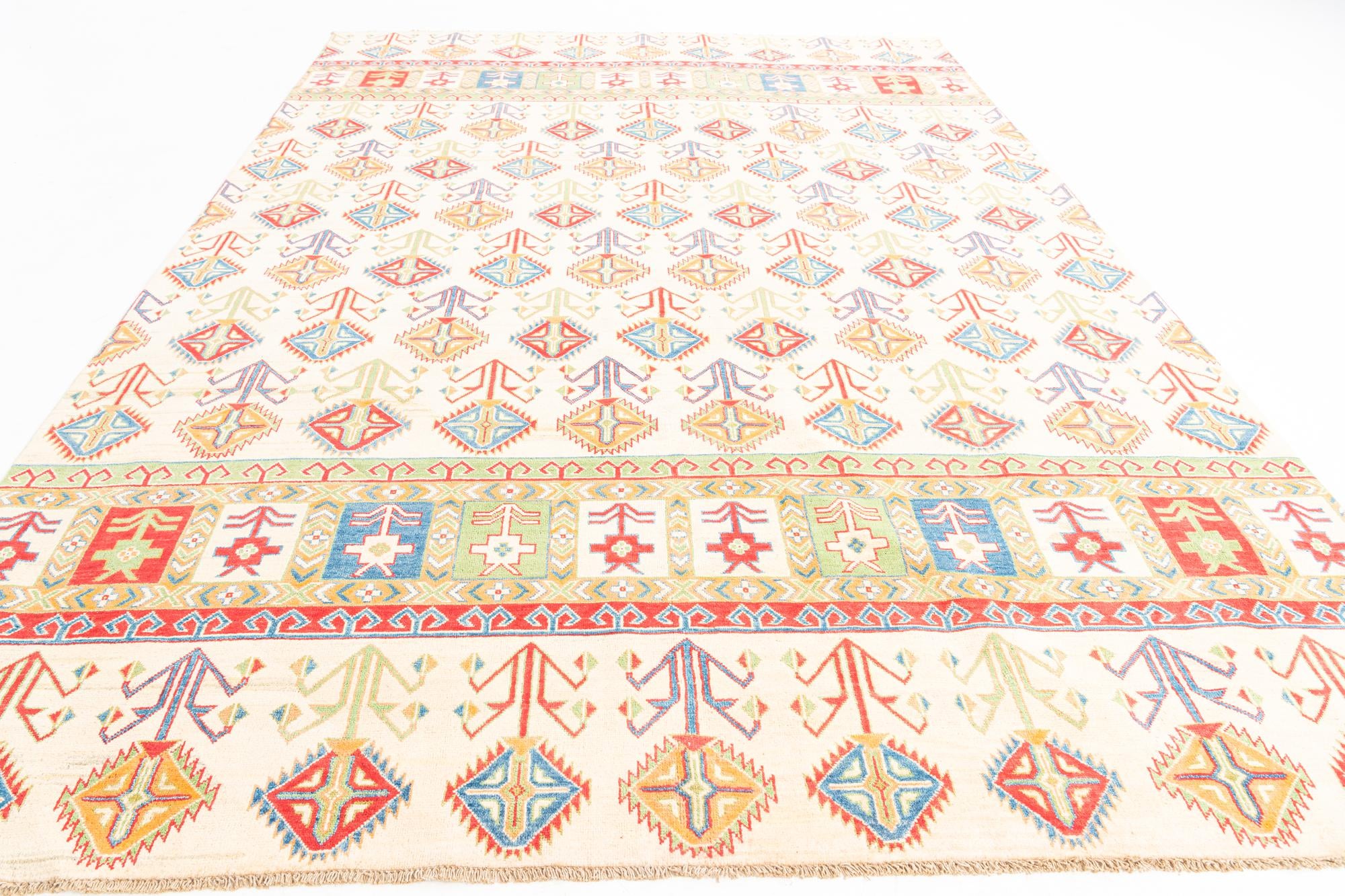 8' 5 x 12' Hand Knotted Kazak Rug