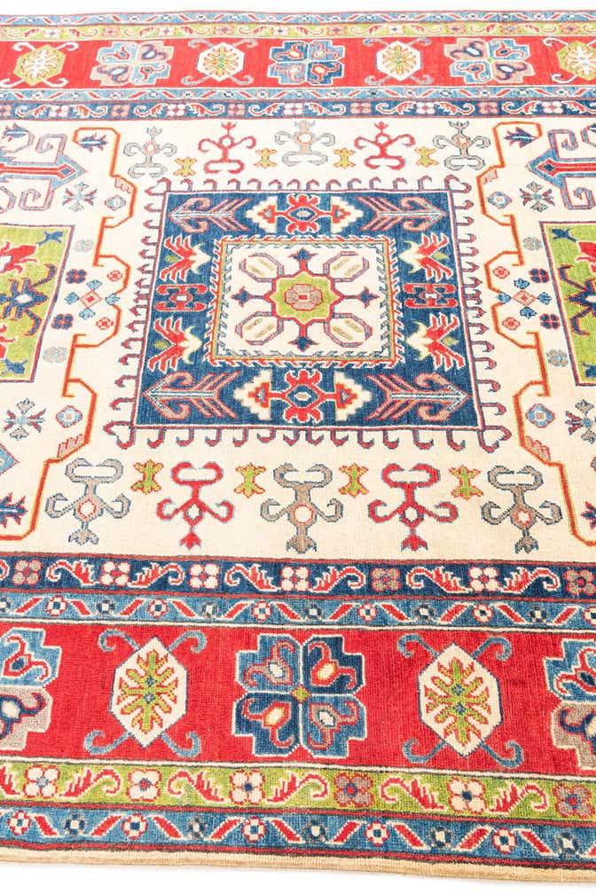 6' 7 x 10' 2 Hand Knotted Kazak Rug
