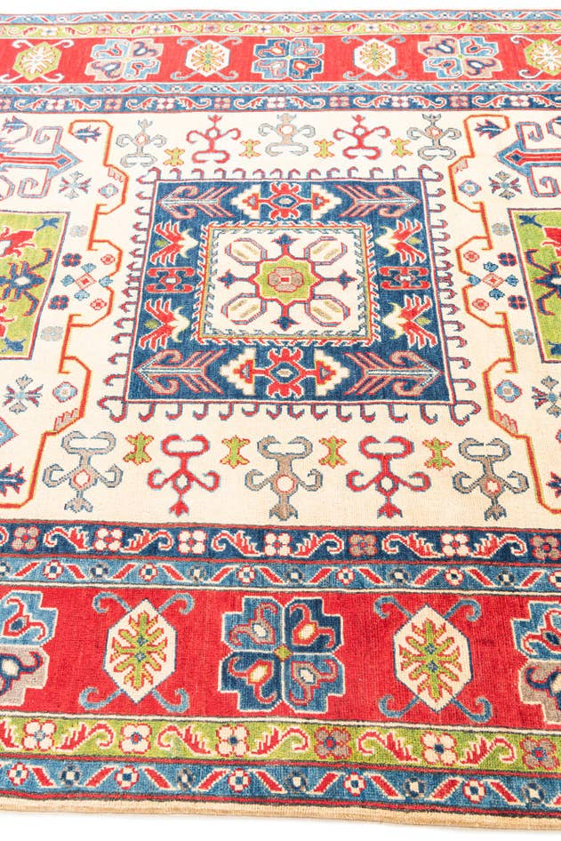 Detail image of 6' 7 x 10' 2 Hand Knotted Kazak Rug