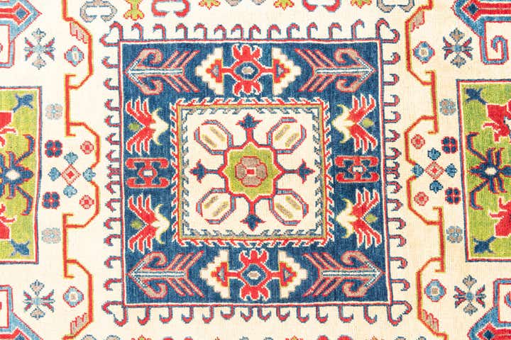 6' 7 x 10' 2 Hand Knotted Kazak Rug